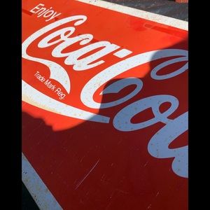 Vintage metal coca-cola signs